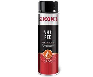 Simoniz Very High Temperature Paint 500ml Red Aerosol for Engine Calipers