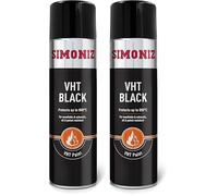 Simoniz VHT Black Exhaust Paint Spray 800°C High Temperature Matt Black Aerosol for Exhausts, Manifolds & High-Heat Metal Surfaces (Packing may vary) (Pack of 2)
