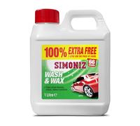 Simoniz Wash & Wax 1 L - Triple-Action Car Shampoo & Wax - Cleans, Shines & Protects Paintwork - Up to 66 Washes - High-Foam Car Wash Shampoo for Glossy Finish - Simoniz Car Care
