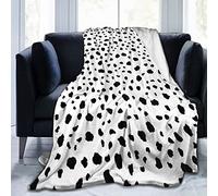 SIMONO Fleece Throw Blanket for Adults Children Dalmatian Spot Dots Fleece Blanket Sofa Throw Blanket Bed Blanket for Family 50"X40"