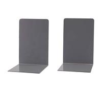 SimonRack Bookends, Bookends, Metal Shelves, 160 x 120 x 120, 2 Units, Book Stand, Grey
