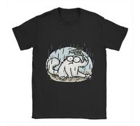 Simons Cat T Shirt for Men 100% Cotton Funny T-Shirt Crewneck Tees Short Sleeve Tops Graphic - Men's Summer Cotton Graphic Tee multicolor 2XL