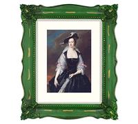 Simon's Shop 11x14 Inch/28 x 36 cm Picture Frame Photo Frames 8x10 Inch with Mat in Moss Green, Vintage Looking Wall Mounting Picture Frames