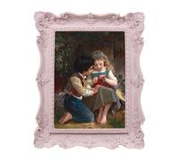 SIMON'S SHOP Vintage Picture Frames 5x7, Pink 5x7 Picture Frame for Wall and Tabletop, Victorian Photo Frames, Rustic Home Decor