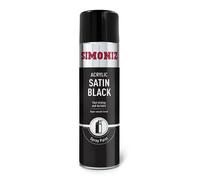 Simoniz Satin Black Spray Paint Acrylic Fast Drying Smooth Finish Durable 500ml