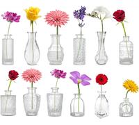 simpa 12PC Cut Glass Centrepiece Vase Collection in Clear simpa Clear
