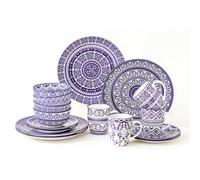 Simpa 16Pc Blue Florentine Porcelain Dinner Set.