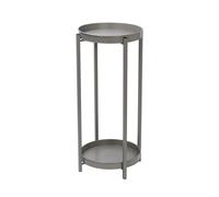 simpa 2 Tier Colour Metal Flower Plant Pot Holder Stands - Matt Grey