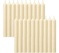 Simpa 20Pc Unscented Ivory Straight Tapered Dinner Candles 170 X 22mm