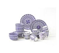Simpa 24Pc Blue Florentine Porcelain Dinner Set.