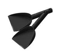 simpa 2PC Black Plastic Poop Scoop Set - Made in UK with Recycled Plastic.