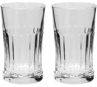 Simpa 2Pc Clear Chunky Glass Table Vase With Vertical Line Detailing 16.5Cm (H)