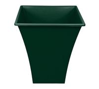 Simpa 2Pc Dark Green Large Metallic Style Plastic Planters.