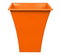 Simpa 2Pc Orange Large Metallic Style Plastic Planters.