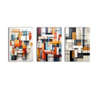 simpa 3 Panel Canvas Wall Art - Abstract Modern - Framed & Stretched Artwork for Home, Living Room, Office Décor