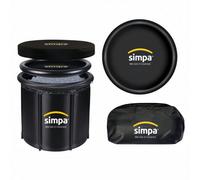 Simpa 330L Ice Bath Cold Water Therapy Pod With Lid - Black