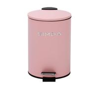 simpa 3L 3 Litre Matt Pink Slim Soft-Closing Pedal Dustbin.