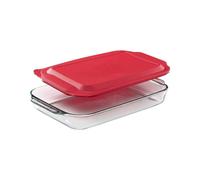 simpa 3L Borosilicate Roaster, Clip Lid & Chrome Stand in Clear simpa Clear