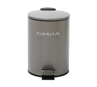 simpa 3L Slim Soft-Closing Pedal Dustbin in Grey simpa Grey