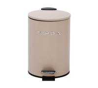 simpa 3L Slim Soft-Closing Pedal Dustbin in Taupe simpa Taupe