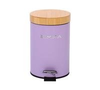 simpa 3L Soft-Closing Pedal Dustbin with Bamboo Lid in Lilac simpa Lilac