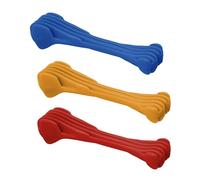 simpa 3PC PA6 Nylon Treat Bone Dog Chew Lick Toy Set: Blue, Yellow & Red Assorted Coloured Set. Coat & Fill with Spreadable Treats. Made in the UK.