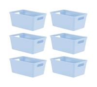 4L Plastic Studio Organiser Trays with Handles - Set of 6 simpa Pale Blue One Size