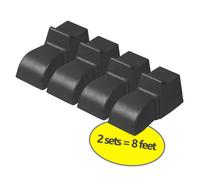 Simpa 4Pc Black Plastic Plant Pot Risers Lions Feet - 2 Sets, 8 Feet