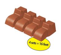 Simpa 4Pc Brown Plastic Plant Pot Risers Lions Feet - 4 Sets, 16 Feet