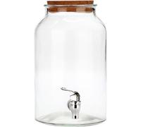 simpa 5.6L Retro Glass Beverage Dispenser with Tap & Cork Lid in Clear simpa Clear