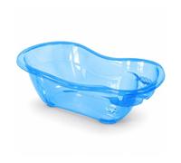 simpa 50L 50 Litre Large Transparent Blue Plastic Baby Bath Tub with Integrated Plug Hole