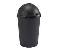 simpa 50L Anthracite Black Kitchen Bullet Bin with Roll Open Lid simpa Black