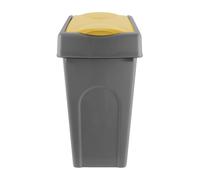 simpa 50L Grey Square Bin with Lift Top Cowl Lid in Yellow simpa Yellow