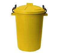 Simpa 50L Yellow Plastic Locking Lid Bin