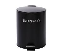 simpa 5L Slim Soft-Closing Pedal Dustbin in Black simpa Black
