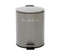 simpa 5L Slim Soft-Closing Pedal Dustbin in Grey simpa Grey