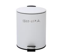 simpa 5L Slim Soft-Closing Pedal Dustbin in White simpa White