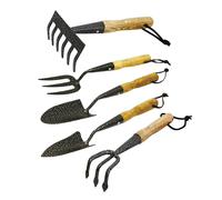 simpa 5PC Hammered Carbon Steel Midi Garden Hand Tool Set in Black simpa Black