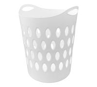 simpa 60L Flexible Lightweight Plastic Laundry Basket in White simpa White