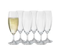 simpa 6PC Bohemia Crystal Short Stem Champagne Flute 220ml in Clear simpa Clear
