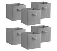 simpa 6PC Collapsible 31cm Cubic Storage Box Organiser in Grey simpa Grey