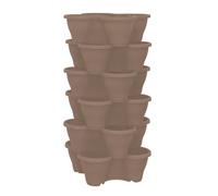 simpa 6PC Quad-Pot Stackable Indoor & Outdoor Planters - Mushroom