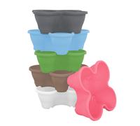 simpa 6PC Quad-Pot Stackable Modular Planters simpa Multicolor