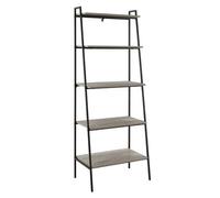Simpa 72" Grey Wash Industrial Modern Ladder Bookshelf