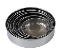 simpa 8PC Multi-Purpose Stainless Steel Sieve Sifting Drum Set in Metallic Silver simpa Metallic Silver