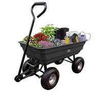 simpa All Terrain Tipping Barrow Cart with Pneumatic Tyres in Black simpa Black