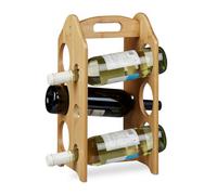 Simpa Bamboo Wine Rack For 6 Bottles, 40Cm (H) X 20Cm (W) X 20Cm (D)