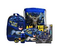 Simpa Batman 7Pc Back To School Bundle With 3D Insulated Lunch Bag.