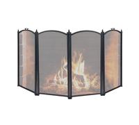 simpa Berkshires 4 Panel Fire Guard in Black simpa Black