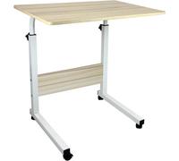 Simpa Birch Height Adjustable Mobile Desk Overbed Table